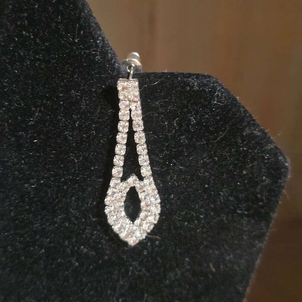 Unique Vintage Rhinestone‎ Evening Elegant Necklace  with Earrings - Picture 3 of 3